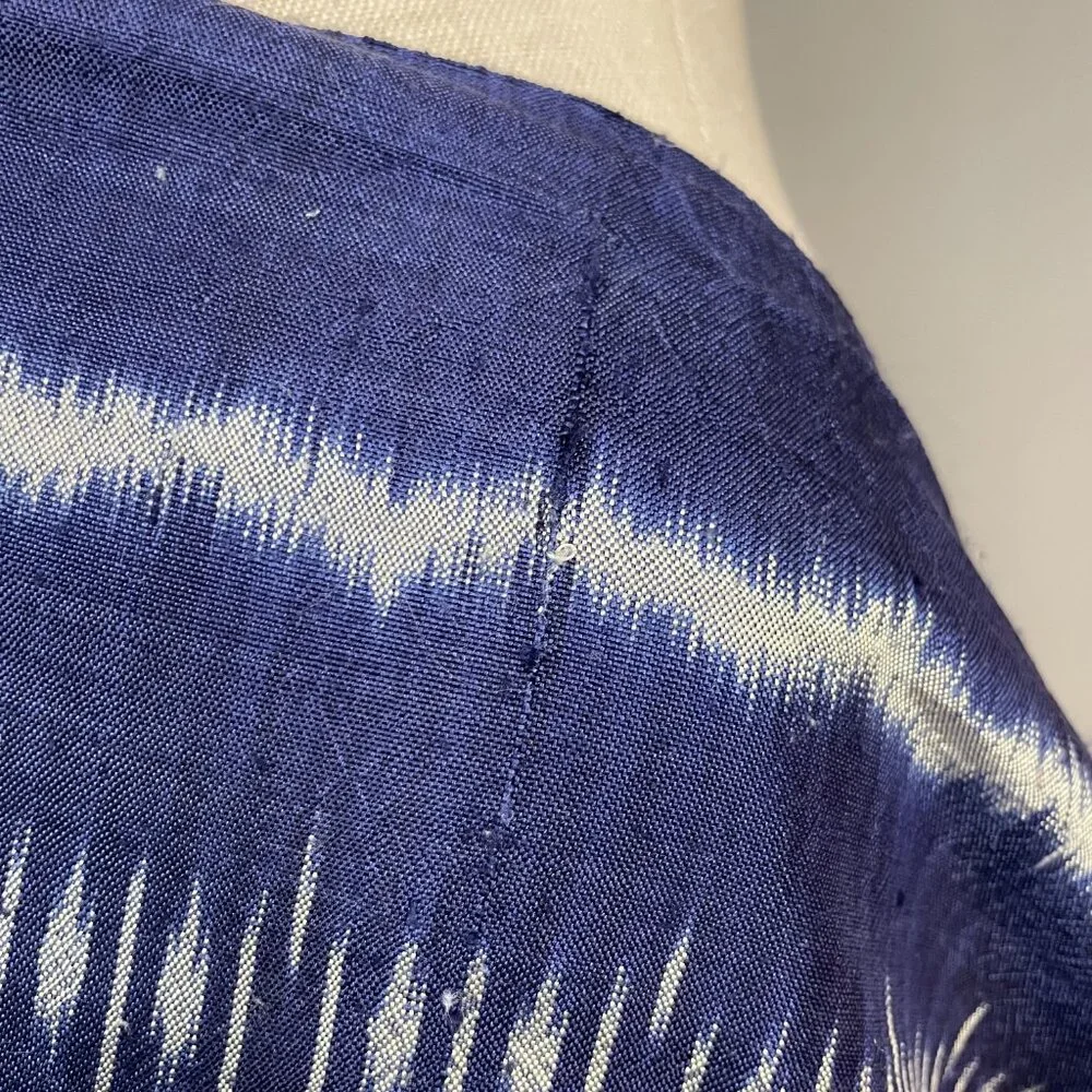Ikat Scarf Fringe Rectangular Long Blue‎ White Pink Casual Women Boho